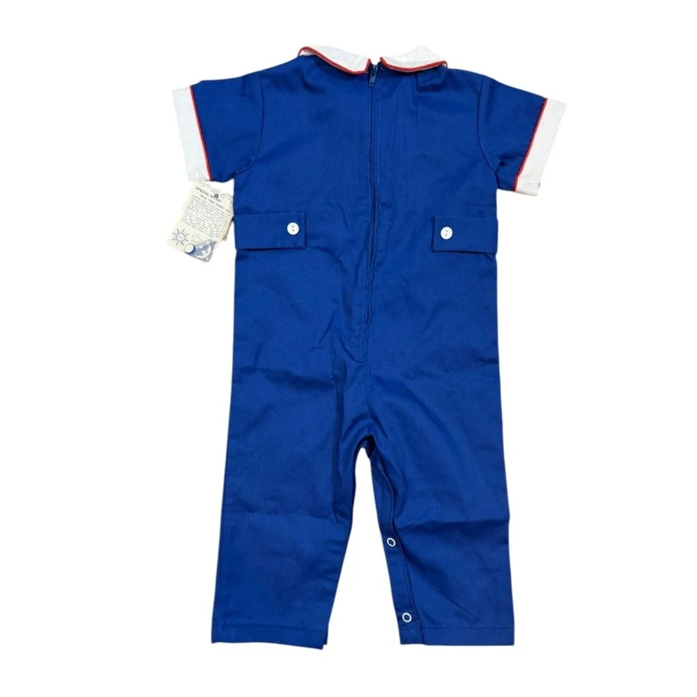 Vintage By Thomas Kids' Blue Collared Castle Longall One Piece 18 Month NWT